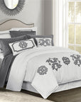 Madison - Queen Linen Duvet Cover - Gray