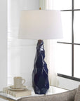 Kavos - Geometric Blue Table Lamp