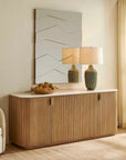 Arik - 4 Door Walnut Cabinet - Woodtone