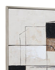 Quartershot Framed Canvas - Beige / Black