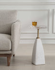 Sora - Glass Drink Table - White