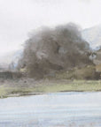 Restful Vista-Awe - Landscape Art - Black / Blue / Brown / Gold / Gray / Green / Woodtone