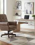 EC - Lenora Swivel Tilt Executive Chair - Dark Brown