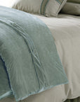 Arlington - Queen Velvet Duvet Cover - Green