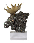 Moose Bust - Bronze Sculpture - Bronze