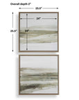 All Of A Sudden - Framed Canvases (Set of 2) - Black / Brown / Gray / Green