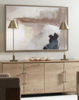 Bluster - Framed Abstract Canvas - Blue / Brown / Gray / Orange / Purple / White / Yellow
