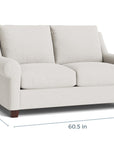 Ellery Roll Arm Loveseat