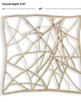Tangled Up - Outdoor Teak Wall Decor - Woodtone