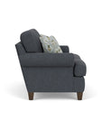 Moxy - Fabric Loveseat, T-Shaped Seat Cushion, Curved Sock Arms