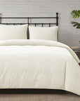 Cotton Canvas - Twin Stonewashed Duvet Cover Set Set of 2 - Natural