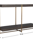 Taja - Modern Brass / Wood Console Table - Gold
