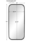 Concord - Tall Iron Mirror - Black