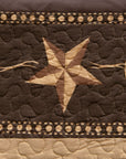 Rustic Star - Twin Star Ranch Reversible Quilt Set Set of 2 - Brown / Tan