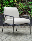 Thayer - Outdoor Upholstered Lounge Chair - Bronze / White