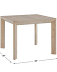 Noval - Square Dining Game Table - White / Woodtone