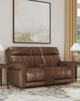 Alexander - Power Reclining Loveseat With Console, Power Headrest & Lumbar