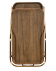 Commerce And Market - Walnut Wine and Bar Cart - Light Caramel