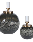 Cessair - Art Glass Bottles (Set of 2) - Dark Gray