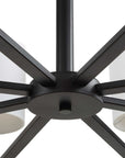 Faiyam - 8 Light Rattan Chandelier - Black