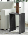 In The Groove - Aluminum Accent Table - Black