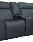 Riverton - Power Gliding Console Loveseat With Power Headrest And Lumbar - Black