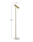 Thames - Floor Lamp - Brass / White