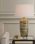 Schneider - Glazed Table Lamp - Brown / Beige