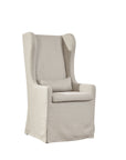 Highback Linen Host Chair Set of 2 - Gray