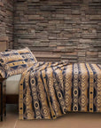 Taos - Twin Wool Blend Blanket Set Set of 2 - Multi Color