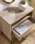 Alessia - Modern Side Table - Light Oak
