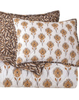 Woodstock - King Reversible Quilt Set Set of 3 - White / Tan
