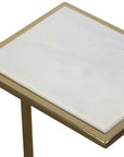 Elevate - Marble Drink Table - White