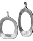Cierra - Aluminum Vases (Set of 2) - Silver