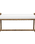 Araiza - Fabric Bench - Brown / White