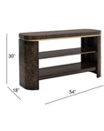 Langford - Console Table - Ebony Mappa Burl