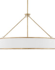 Algiers - 8 Light Drum Pendant - Gold / White