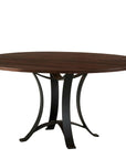 Crafted Cherry - Round Dining Table With Metal Pedestal