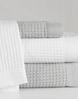 Stonewashed Cotton Waffle Weave - Twin Coverlet - Gray