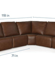 Everett Leather Modular Reclining Sectional