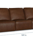 Everett Leather Modular Reclining Sectional
