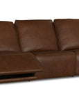Everett Leather Modular Reclining Sectional