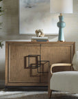 Paltrow - Burl 2 Door Cabinet - Woodtone
