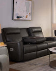 A86 Ovation Audio Motion Power Wall Reclining Sofa w/ Headrest, Lumbar & Drop Down Table