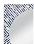 Sunburst - Bone Wall Mirror - Light Blue