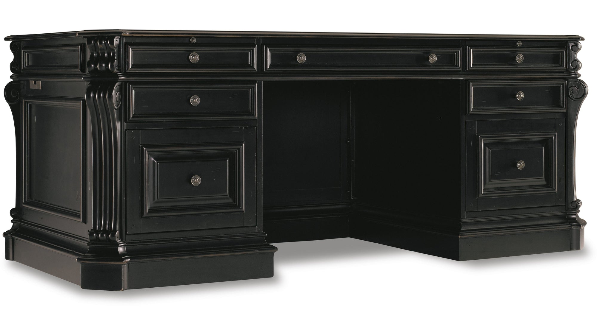 Telluride Collection Executive Desk w/ Leather Panels