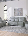 Fletcher Leather Power Reclining Loveseat with Center Console