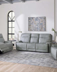 Fletcher Leather Power Reclining Loveseat with Center Console