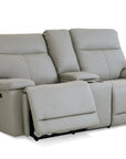 Fletcher Leather Power Reclining Loveseat with Center Console