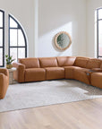 Airy Leather Power Reclining Sectional